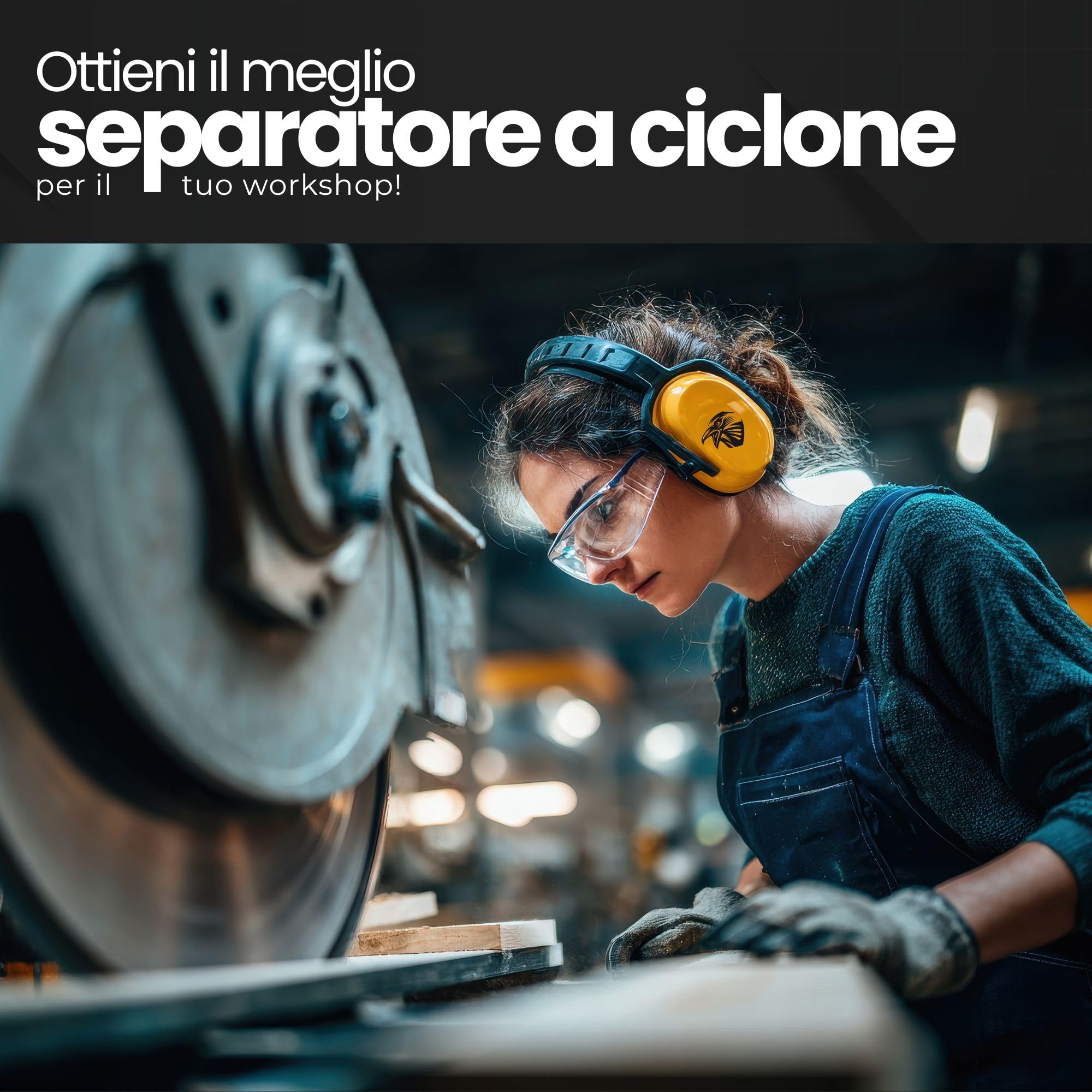 Collettore di polveri a ciclone - Officina di aspirazione - Sistema di aspirazione trucioli - Collettore di polveri a ciclone - Aspirazione trucioli per hoover.