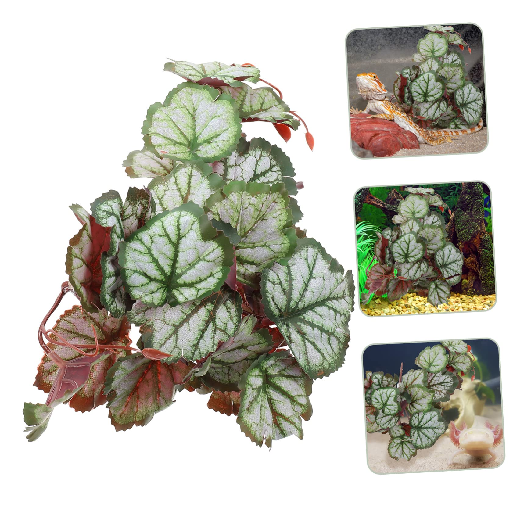 DOITOOL 5piezas Planta Acuática Artificial para Acuario y Terrario Decoración De Reptiles Simulación Natural Material Seguro para Mascotas y Acuarios