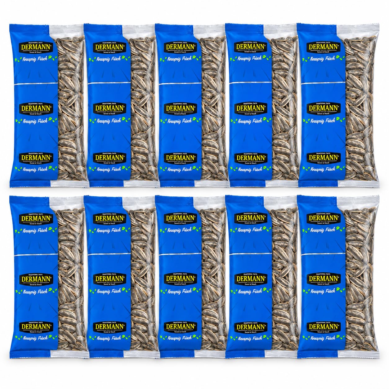 Dermann Sonnenblumenkerne Gesalzen 10x450g - Gerösteter Kern-Snack