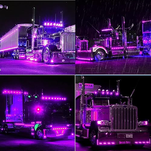 Miniatura 6 de ALFU Paquete de 10 luces LED impermeables DC12-24V IP68 para remolque, luces LED delanteras y traseras, indicadores de liquidación laterales para