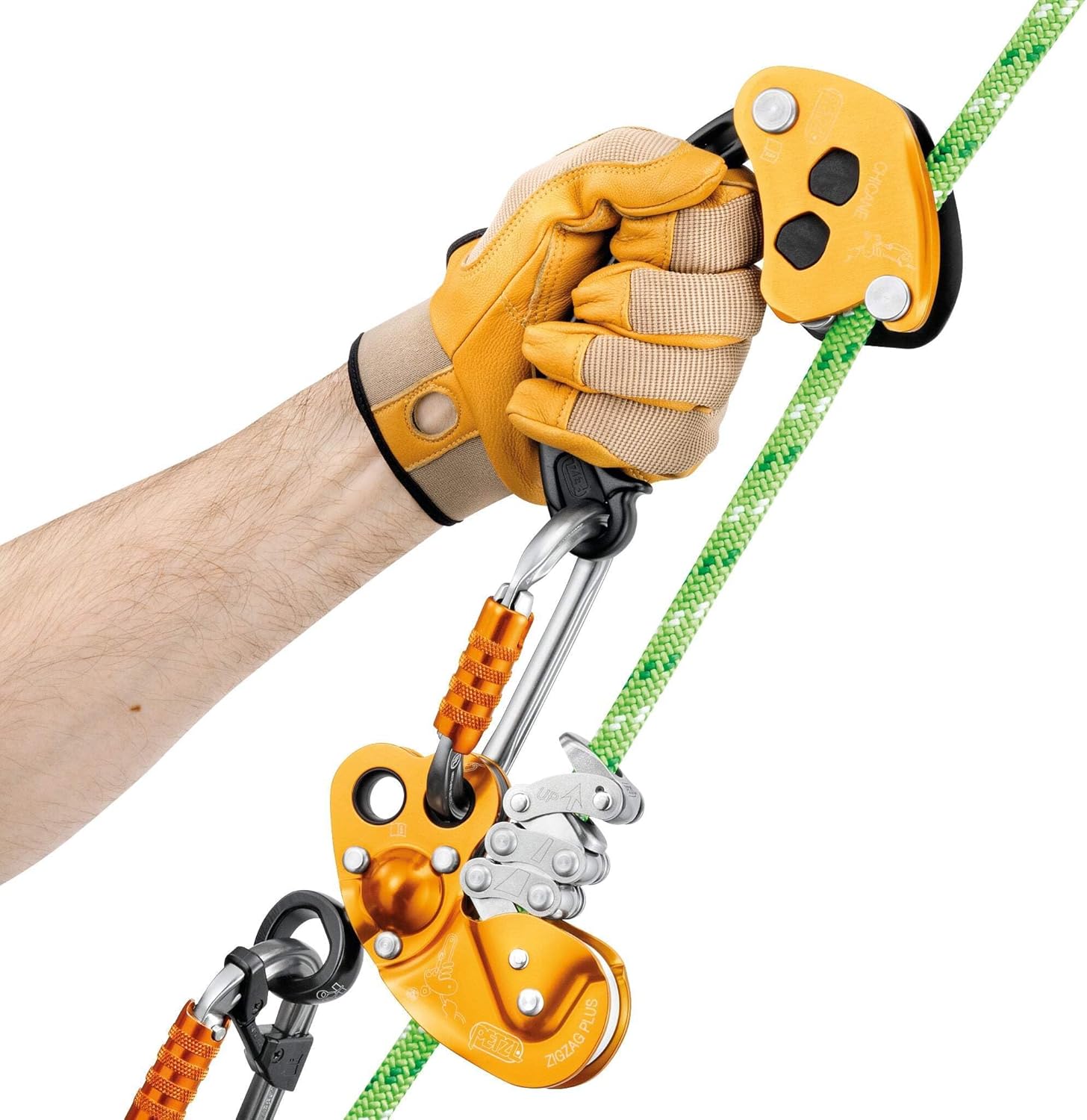 PETZL Chicane Auxiliary Braking Device for Zigzag on Single Ropes - Yellow
