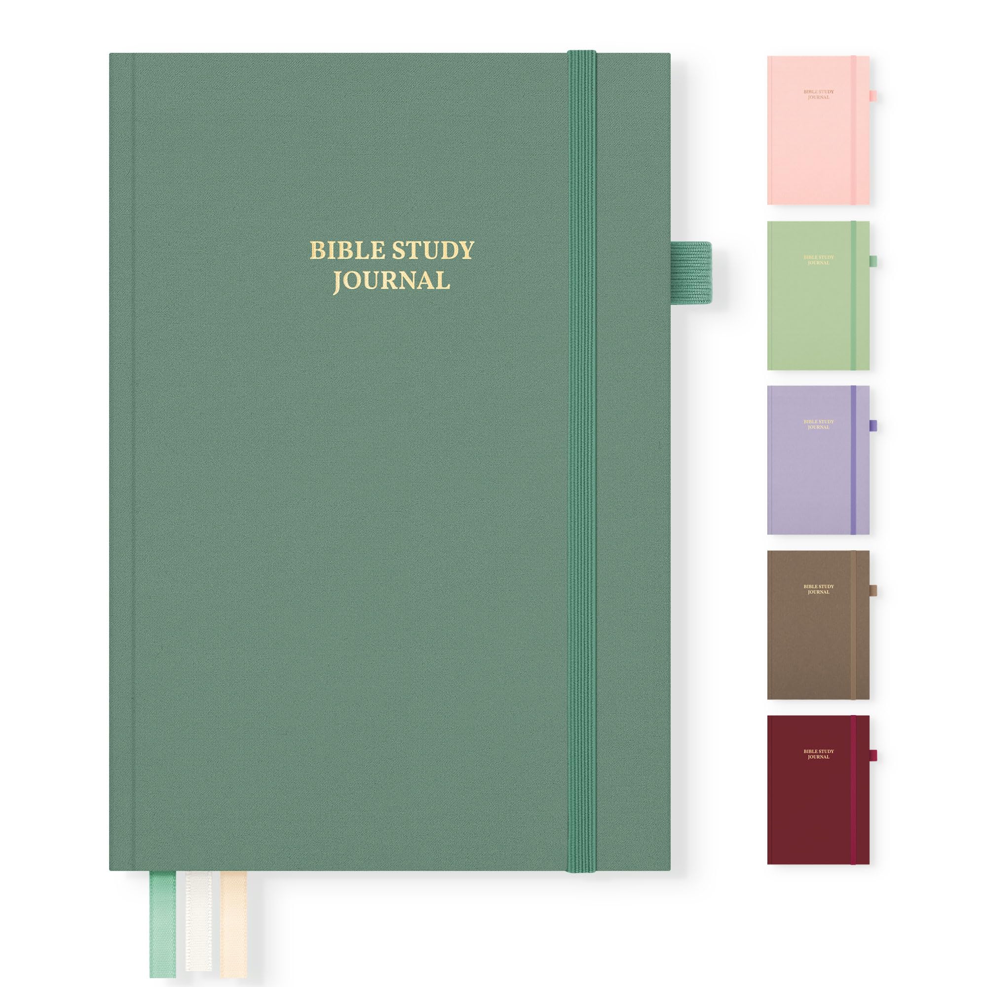 Diario di studio biblico, quaderno per appunti e riflessione, formato A5, verde scuro