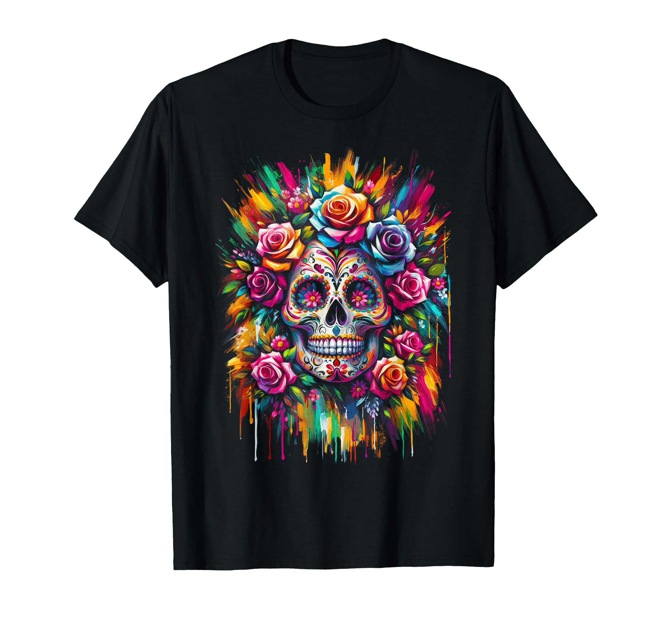 De Los Muertos Day of The Dead Sugar Skull Halloween Women T-Shirt