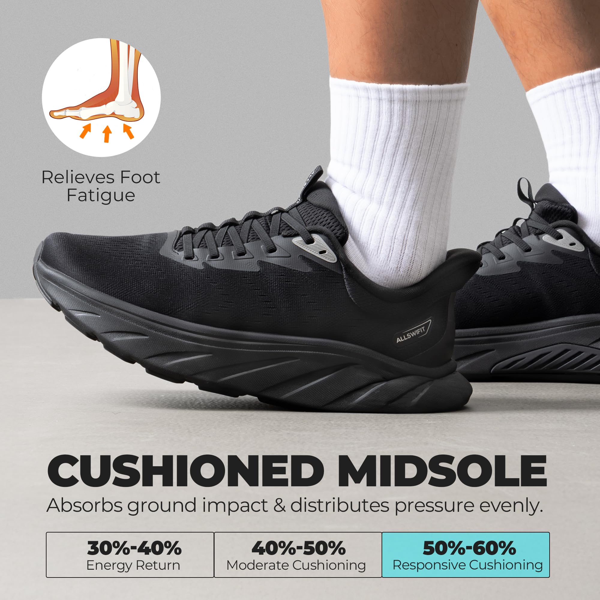 ALLSWIFIT Herren Slip-On Stabilitäts-Walking