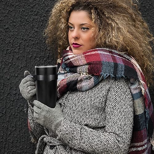 Miniatura 2 de Asa de vasos aislados de 20 onzas, mango de vaso antideslizante, mango de taza de viaje, compatible con vaso de 20 onzas, mango de vaso negro, mango