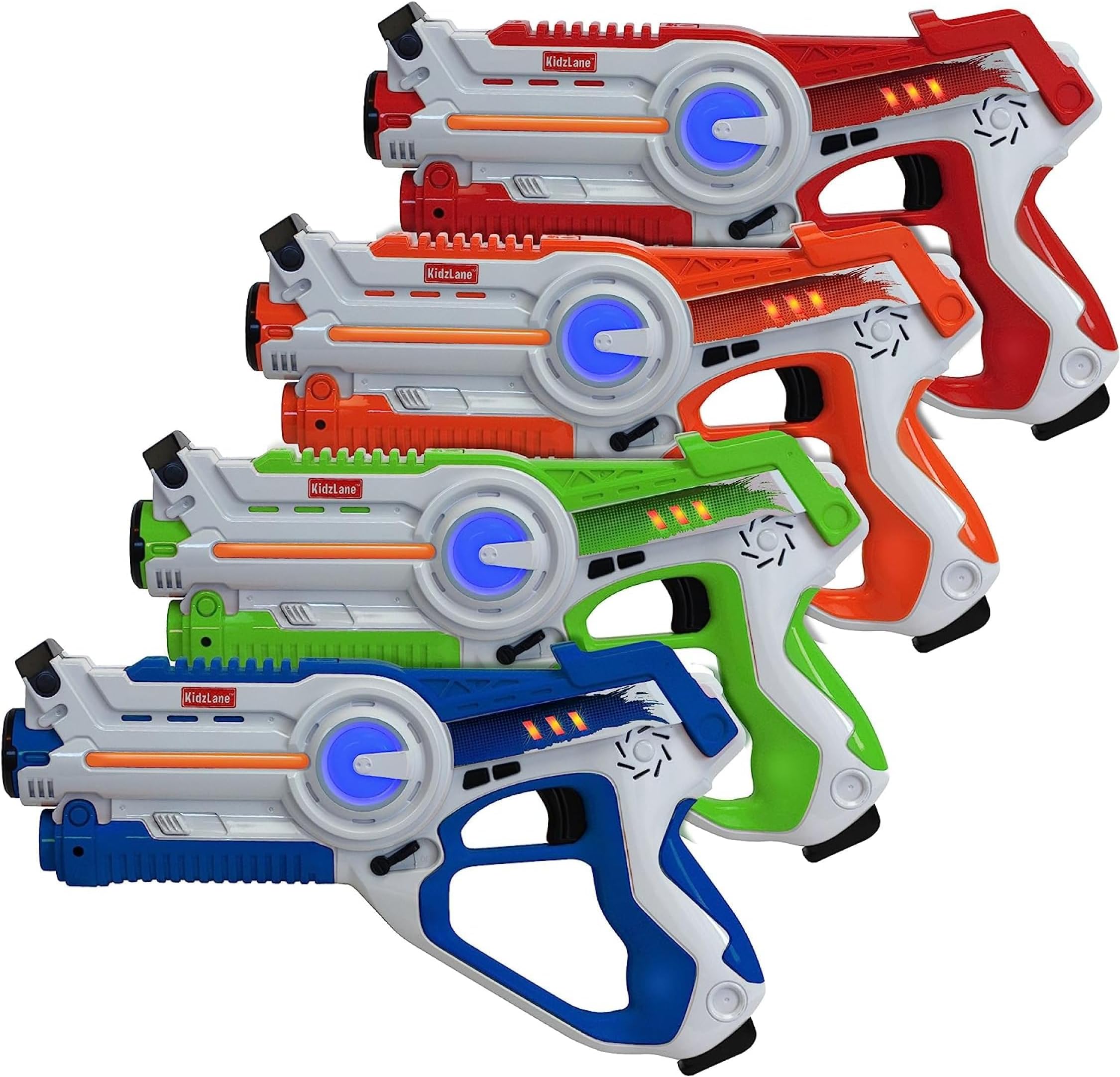 Kidzlane Infrared Laser Tag : Game Mega Pack - Set of 4 Players - Infrared Laser Gun Indoor and Outdoor Group Activity Fun. Infrared 0.9mW