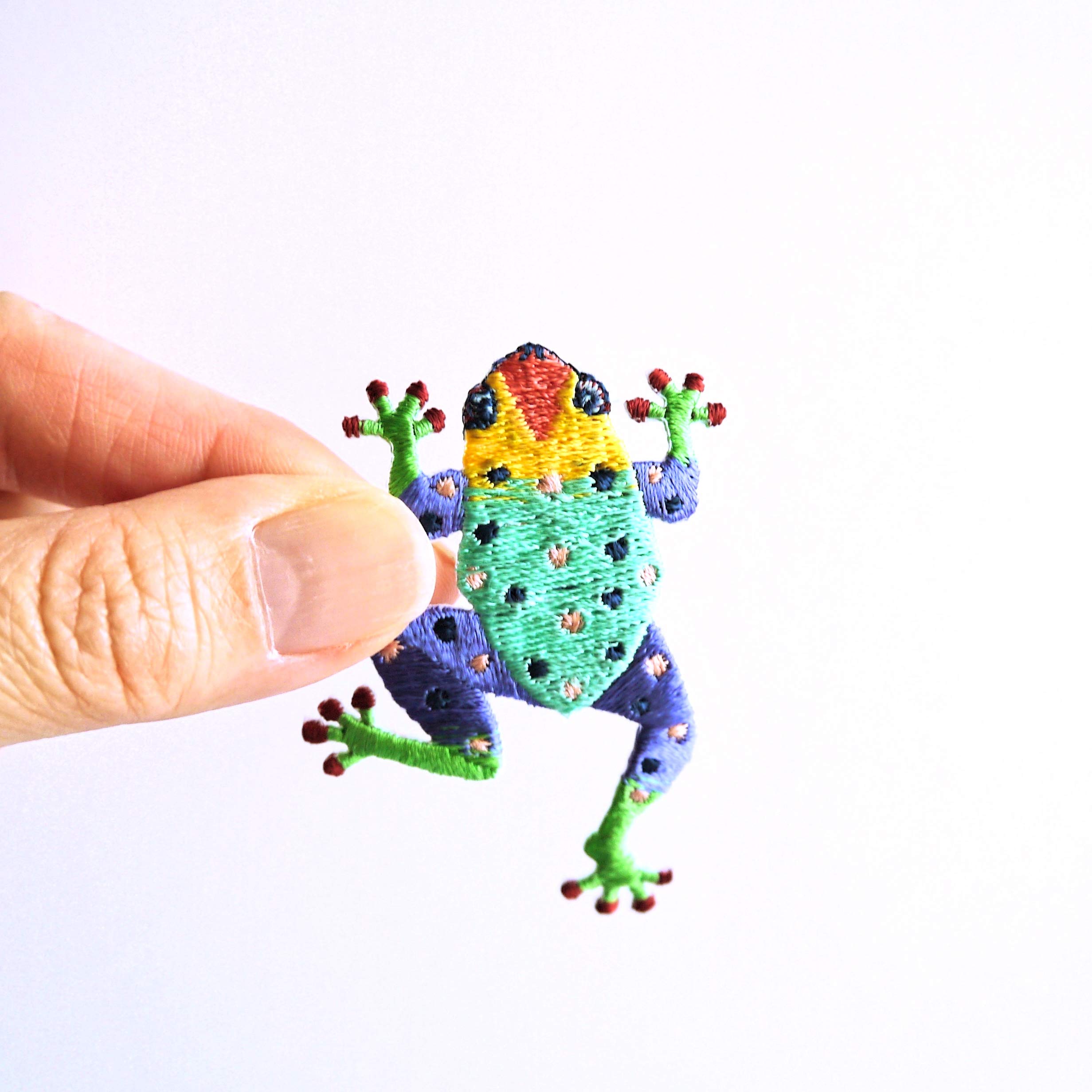 Amazon | アイロンワッペン【カラフル かえる Frog 蛙】アメリカ