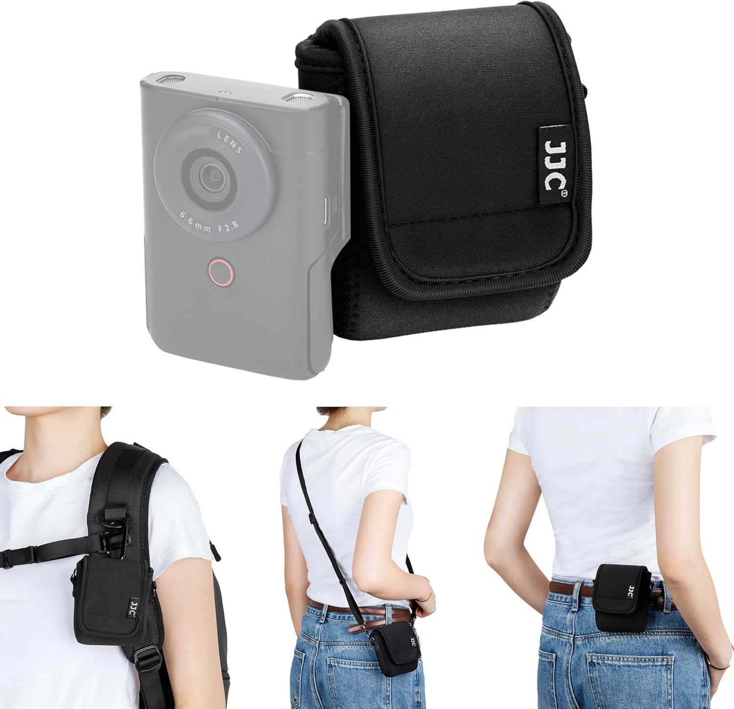 JJC Portable Travel Camera Case Pouch for Canon PowerShot V10 Camera