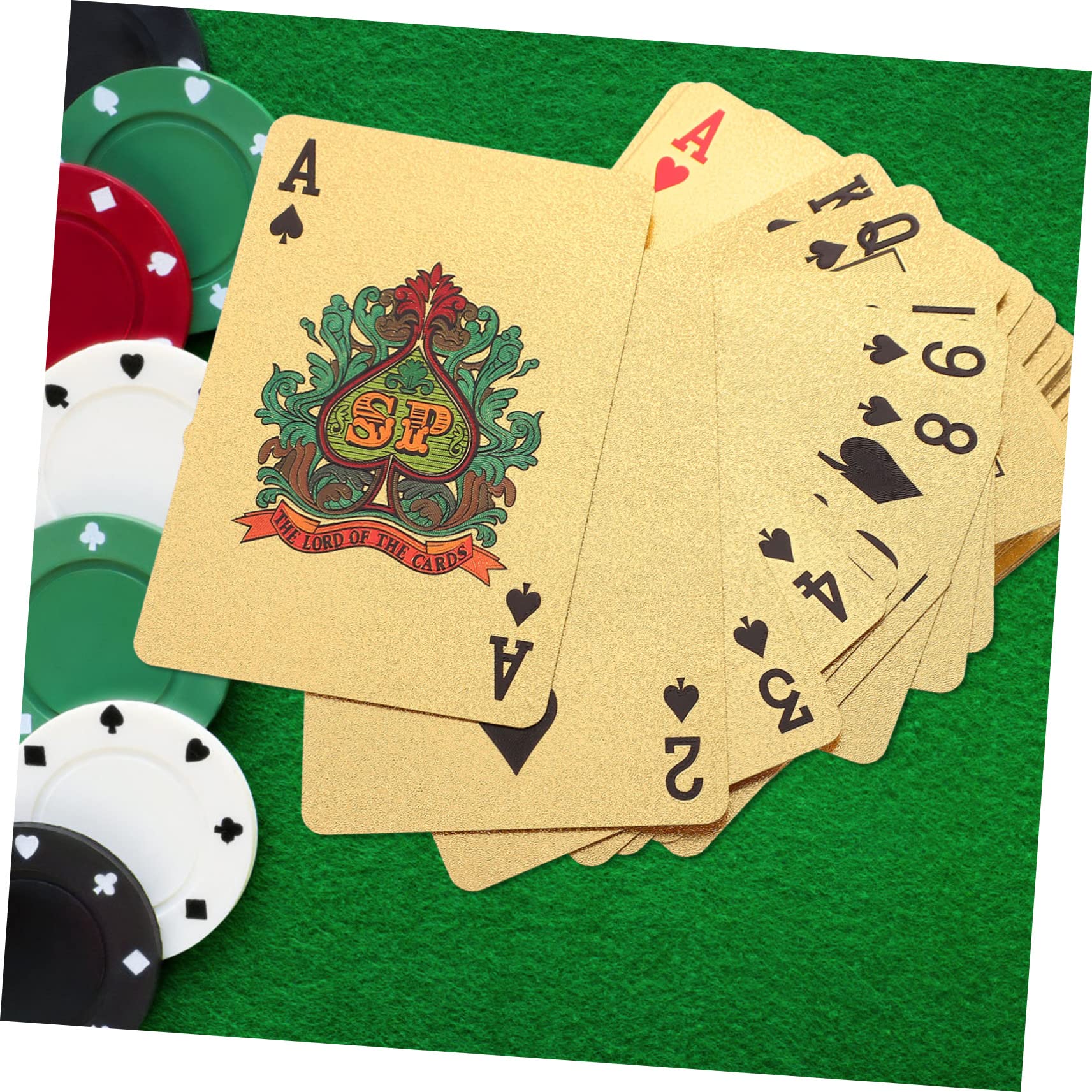 TOYANDONA 3 Pezzi1 Giocando a Carte Carta Da Gioco Impermeabile Carte Da Gioco Da Tavolo Chip Di Gioco Punteggio Carta Da Gioco Del Poker Strumento Per Feste Di Poker Drago Pvc