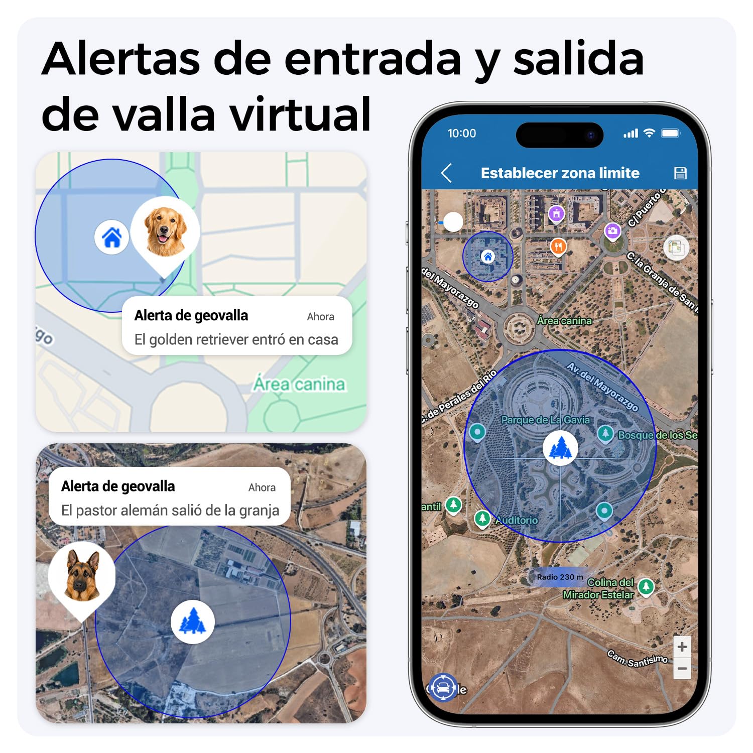 Localizador GPS para Collar de Ganado 4G con Collar Ajustable, Rastreador GPS para Animales IP66 Impermeable, Batería 3000 mAh, Geovalla, App/Web, Rutas 180 Días para Vacas, Ovejas y Perros de Caza