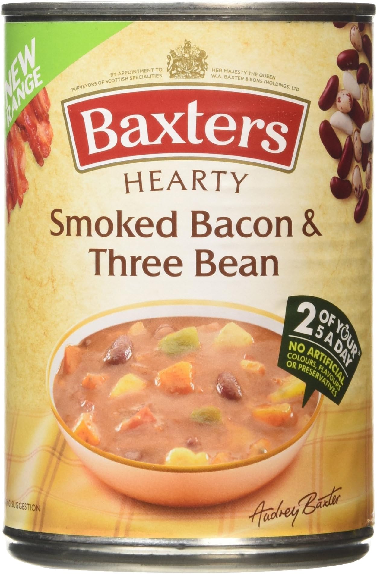 Baxters Hearty Smoked Bacon & Three Bean Soup, 400g