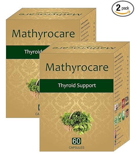 CRD Ayurveda Mathyrocare Thyroid Capsules (60 Capsules, Pack of 2)