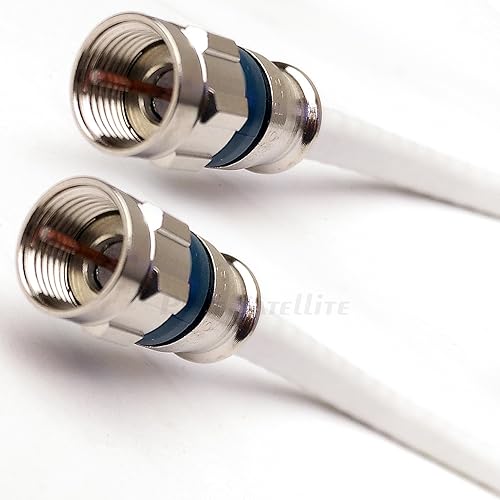 Miniatura 14 de PHAT SATELLITE INTL - Cable coaxial inundado serie 11 satélite RG11 de 3 GHz, escudo cuádruple, cable coaxial inundado, núcleo sólido 14 AWG, Negro