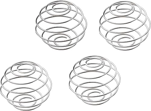 Bola agitadora de suplementos de 4 piezas, bola batidora, batidora de botellas, bola mezcladora de proteínas (2 pulgadas de diámetro) (4)