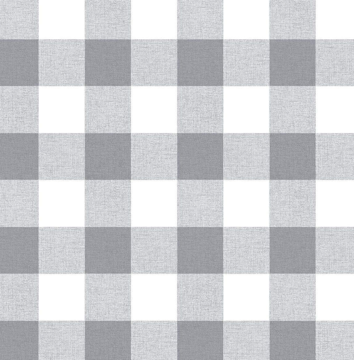 NextWall Picnic Plaid Peel and Stick Wallpaper (Gray & White)