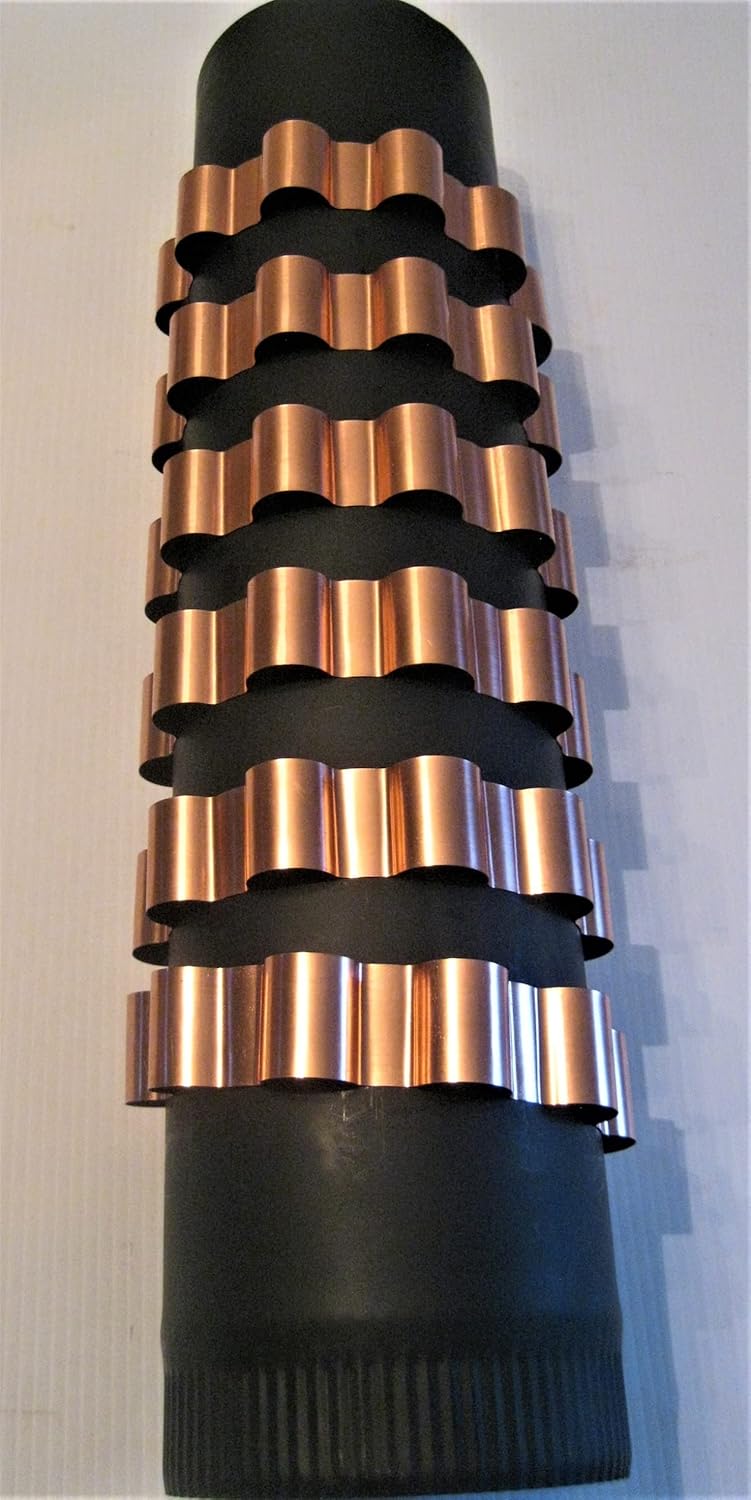 6 in. Dia. Stovepipe Heat Radiators Solid Copper, Set of 6