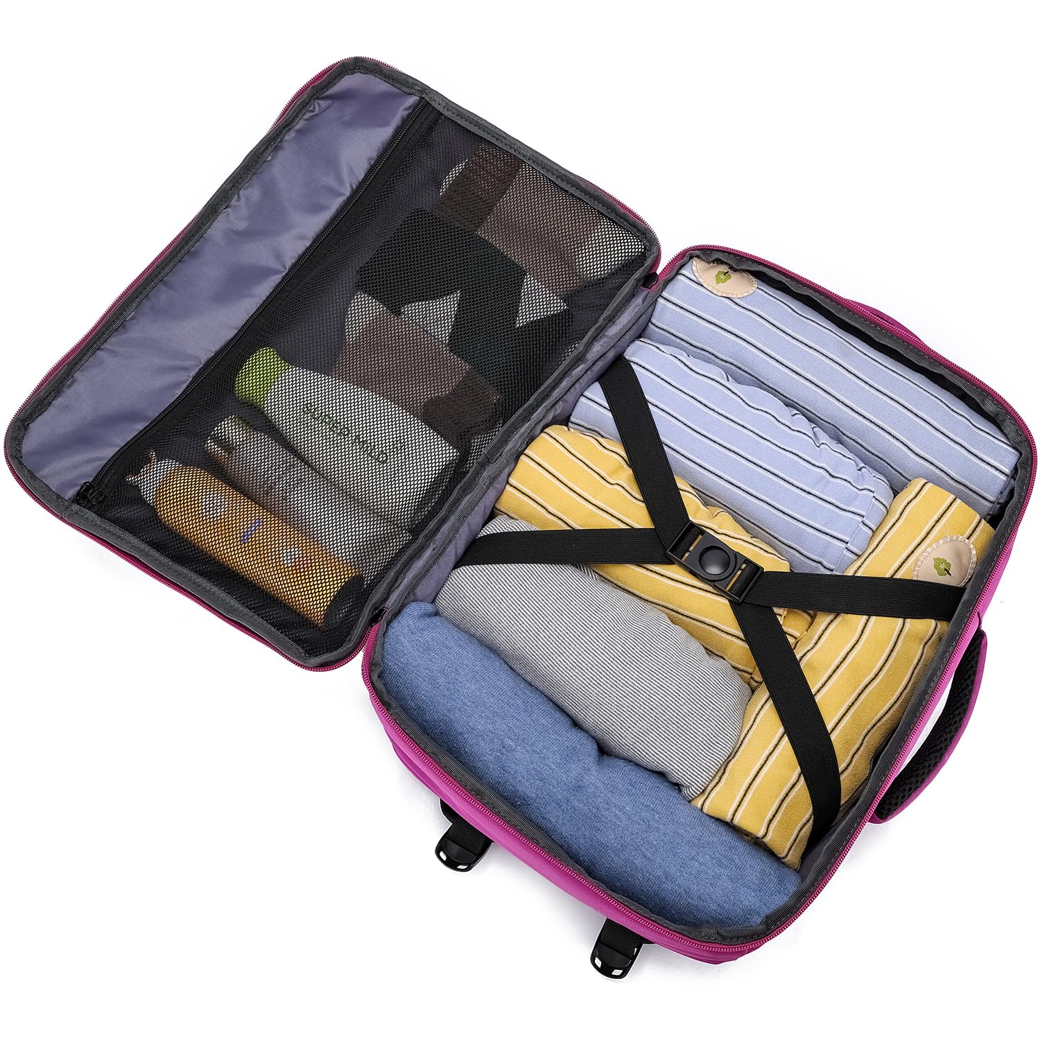 ENZOSUM Zaino Ryanair 40x30x20 Bagaglio a Mano 40x30x20 per Ryanair 24L Zaino da Viaggio per Donna 15.6 Pollici Zaino Porta PC per Scuola Trekking Lavoro,Viola
