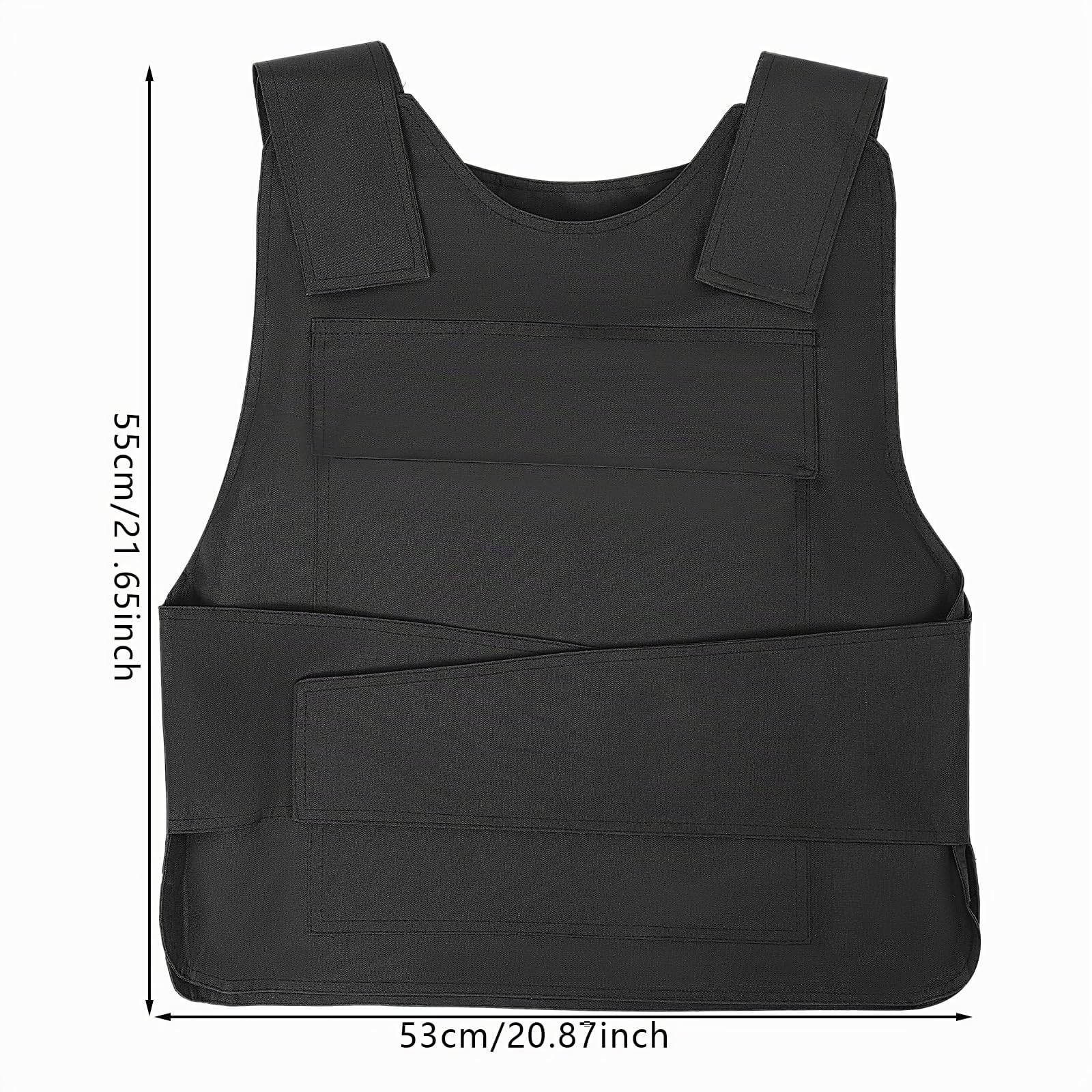 schusssichere weste,Schutzweste 24 Joule - Hochwertige Stich- & Stoßfestige Sicherheitsweste mit verstellbaren Trägern für Polizei,Sicherheitspersonal & Outdoor-Aktivitäten (Schwarz)