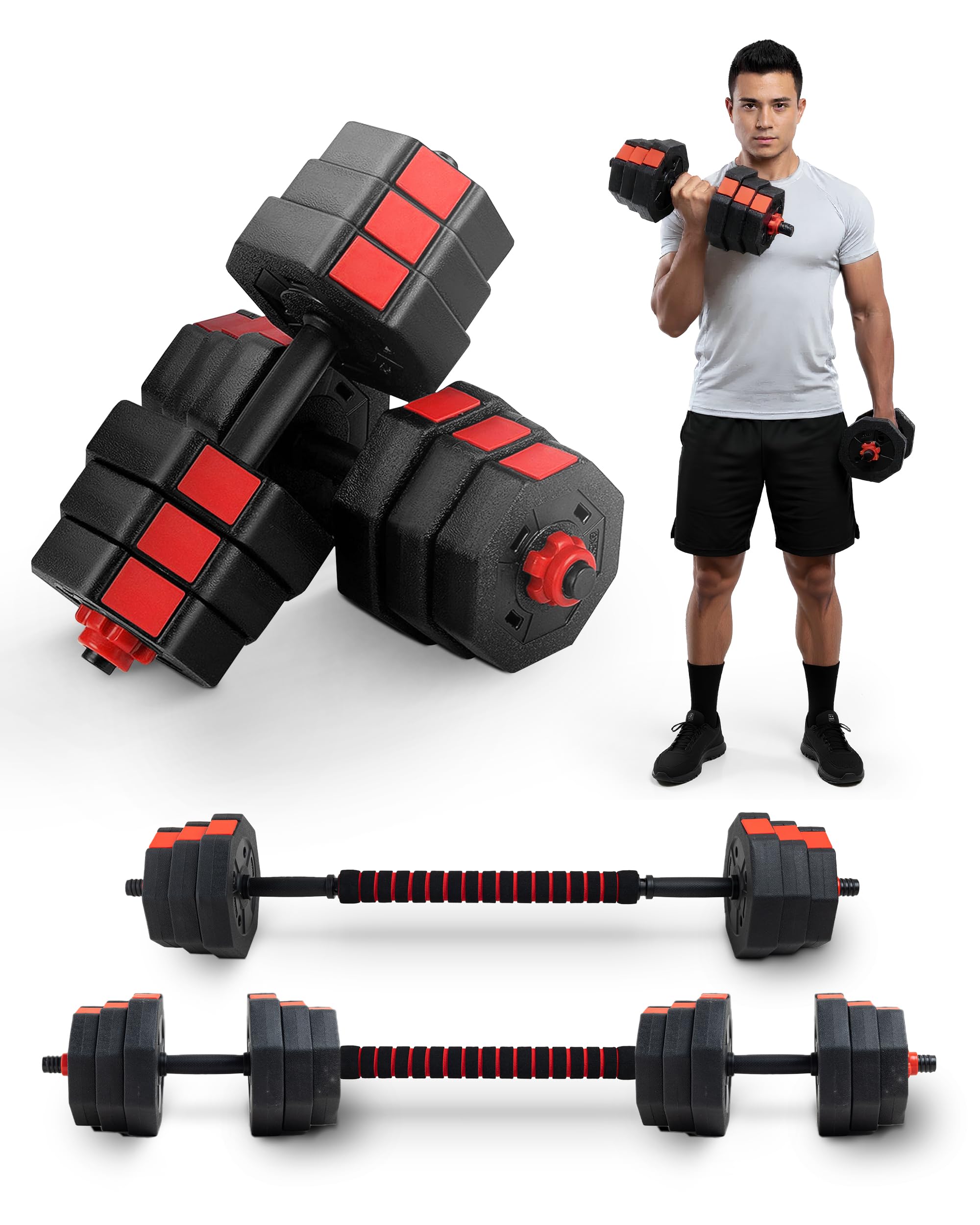 Sponsored Ad β Kayman Adjustable Dumbbell Set - 20kg Total Weight with Non-Rolling Design, Adjustable Weights & Comfortable Grip - Training Equipment for Versatile Workouts at Home & Gym - UniseX