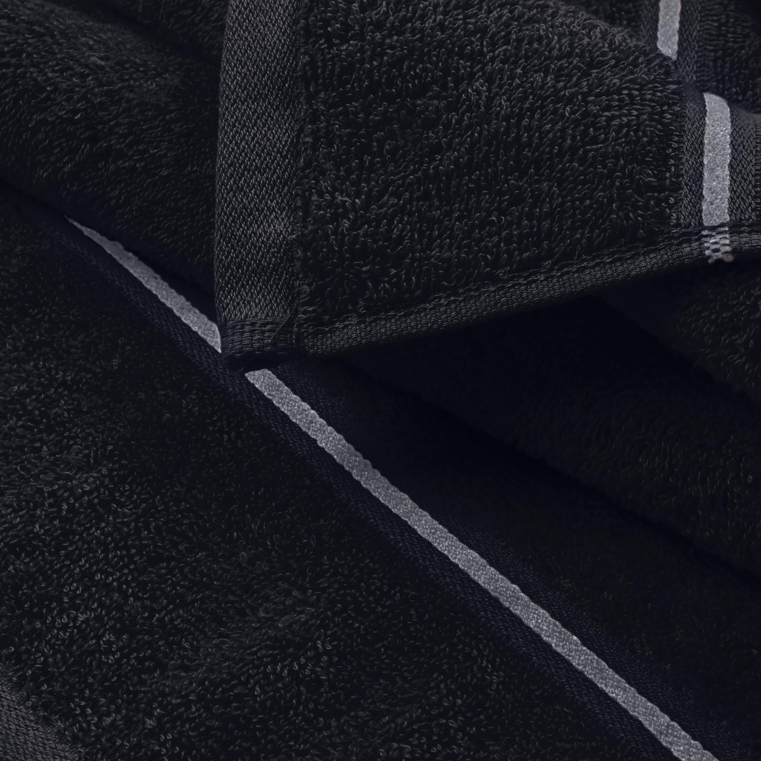 Asciugamano Rotondo SEL Et Poivre - Nero Con Ricamo 100% Cotone Per Cucina O Bagno - Foto 5