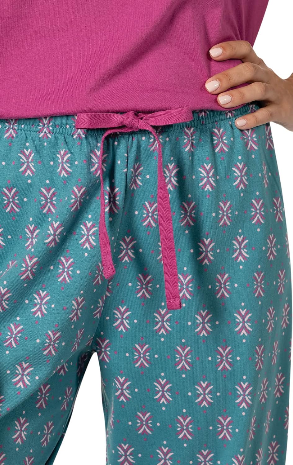PajamaGram Womens PJs Sets - Ladies Pajamas Capris 100% Cotton - Image 4