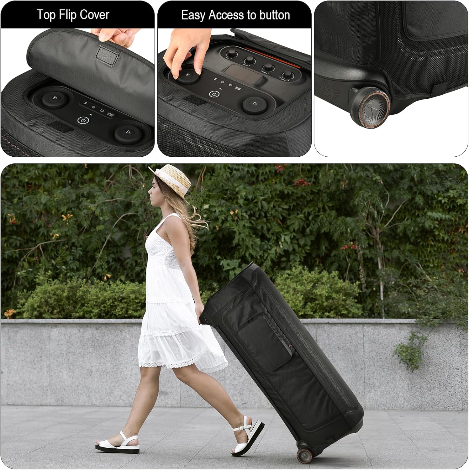 TXEsign Speaker Cover Compatible with JBL PartyBox Ultimate Portable Speaker, Dust Cover Storage Bag Sleeve with Accessory Pocket for JBL PartyBox Ultimate - Image 4