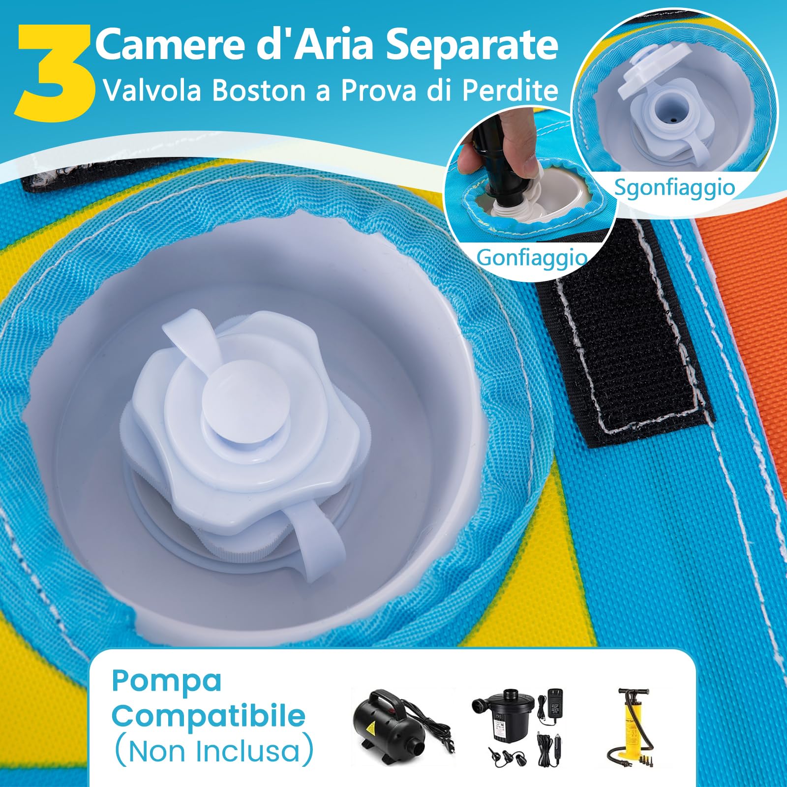 GYMAX Tubo Trainabile per Navigazione, Banana Gonfiabile Trainabile con Copertura in Nylon Completo, Tubo Trainabile per Attività Ricreative Acquatiche per Giovani e Adulti, Portata 231 kg