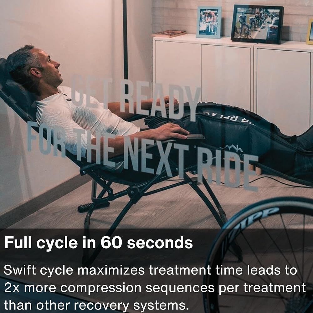 Air Relax compression boots in use while relaxing