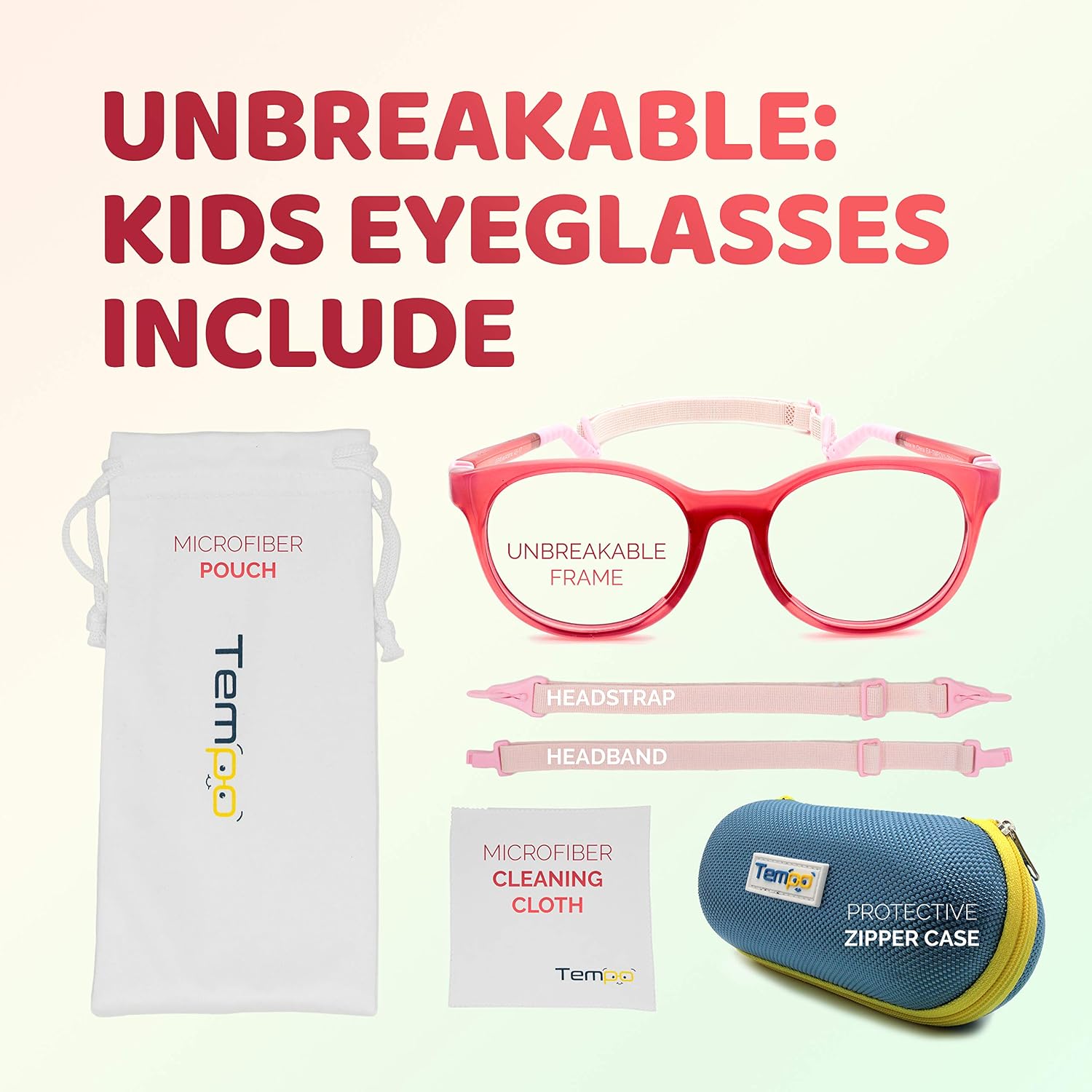 Tempo: Unbreakable Kids Glasses - Flexible Fashion Glasses For Kids - 3011