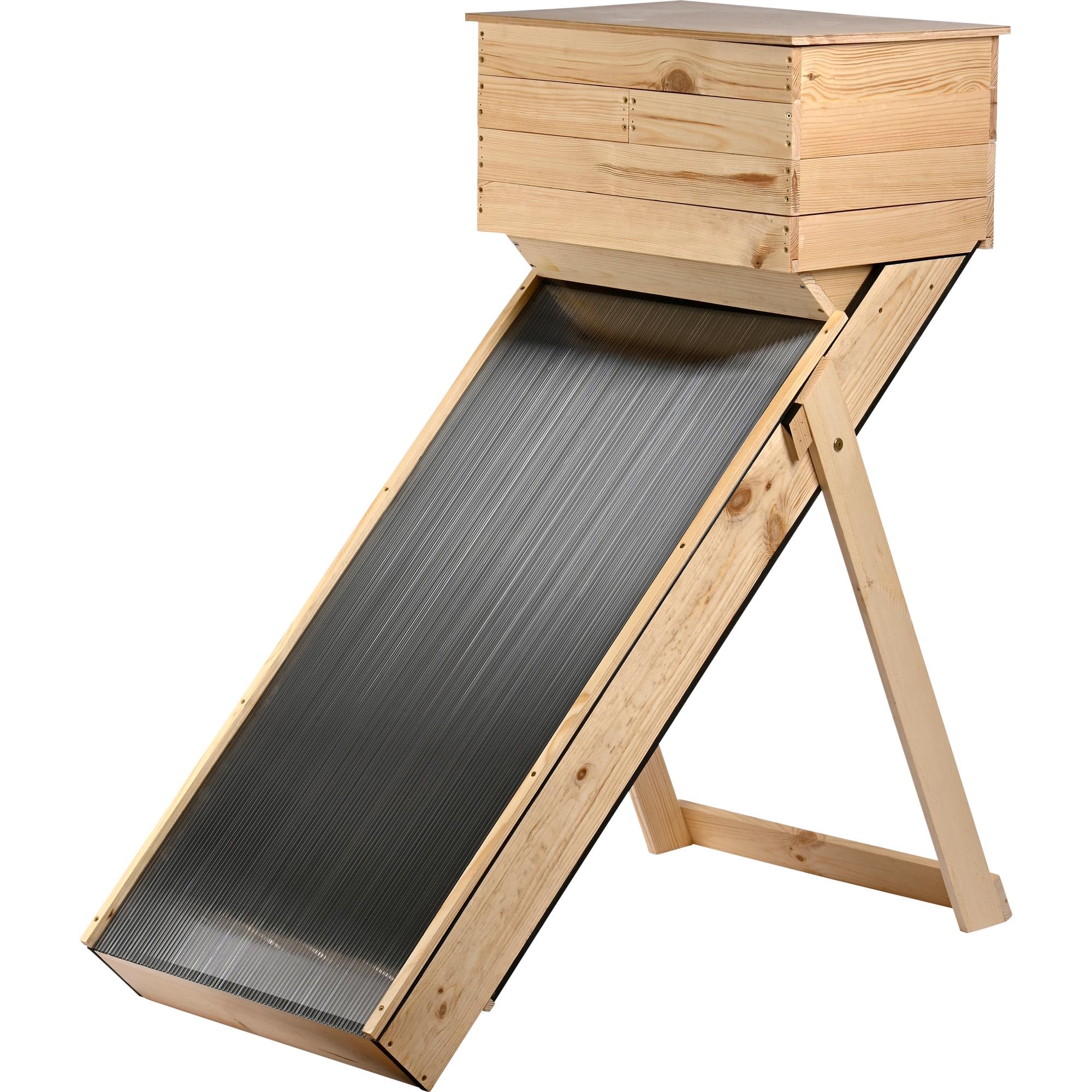 dobar® Essiccatore Solare in Legno da Esterno per Frutta e Verdura - Grande essiccatore per essiccare Erbe - Conservazione Naturale di Frutta, Verdura, spezie e Piante medicinali