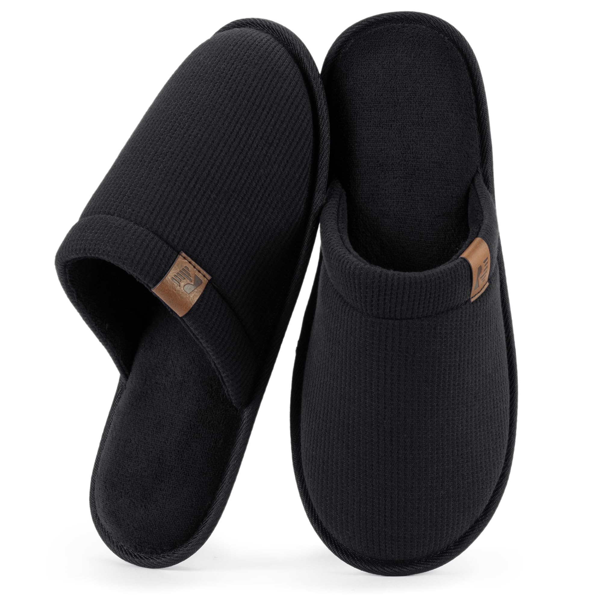 RockDove Pantofole Uomo LiteStep in tessuto waffle con memory foam e suola antiscivolo