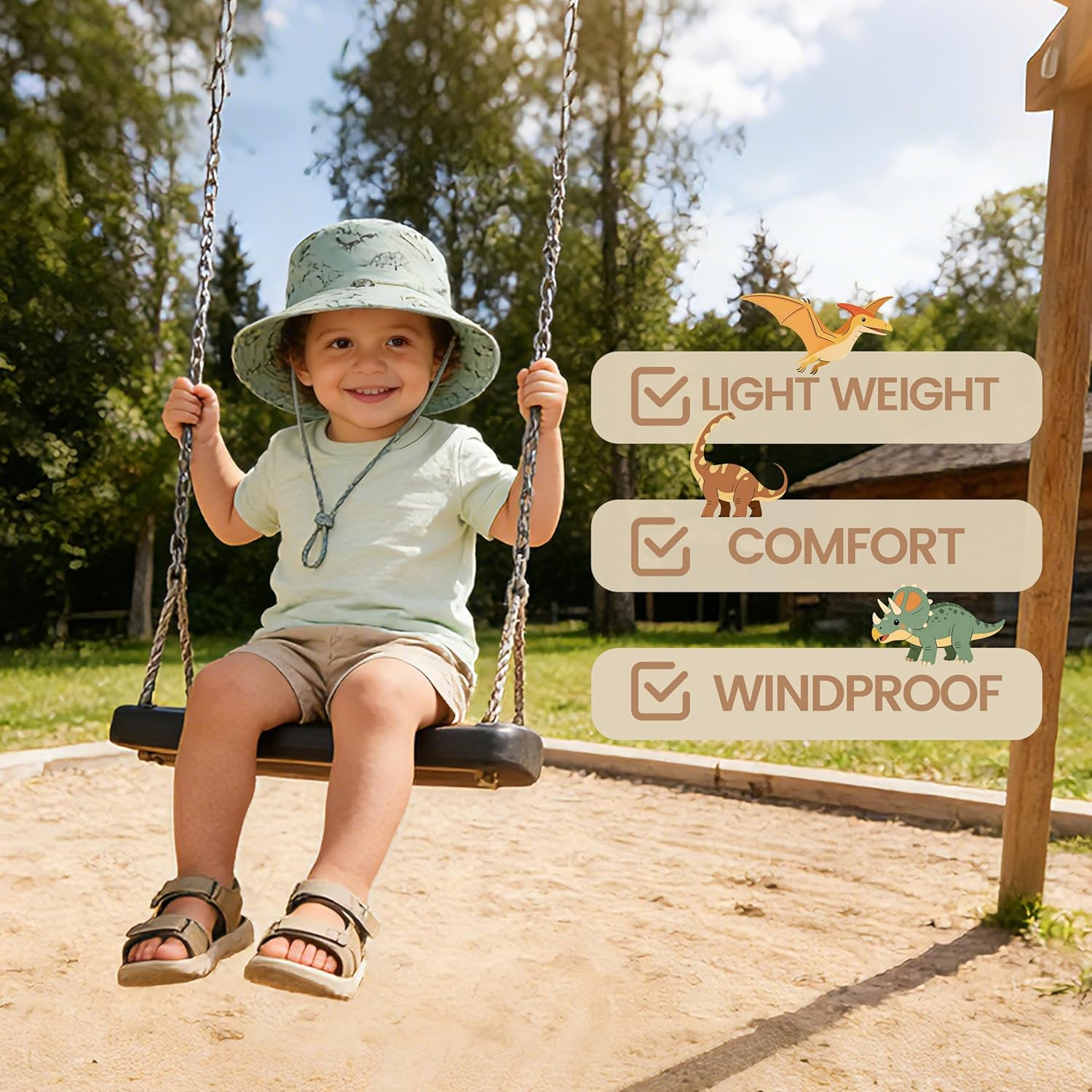 Baby Sun Hat UPF 50+ Sun Protective Toddler Bucket Hat Summer Kids Beach Hats Wide Brim Outdoor Play Hat for Boys Girls - Image 4