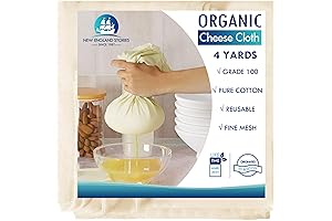 4 Yards Organic Butter Muslin Cloth for Straining Craft, Cooking & Cheese making