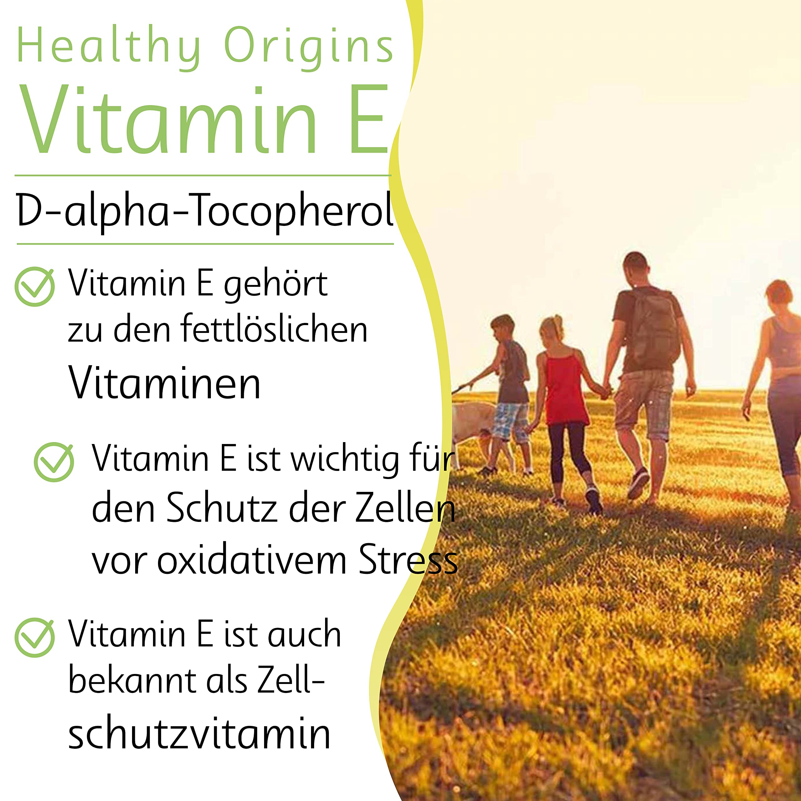 Healthy Origins, Natürliches Vitamin E, 120 Softgels, 1.000IU Vitamin E je Dosis, Glutenfrei, GMO frei, Geschmacksneutral