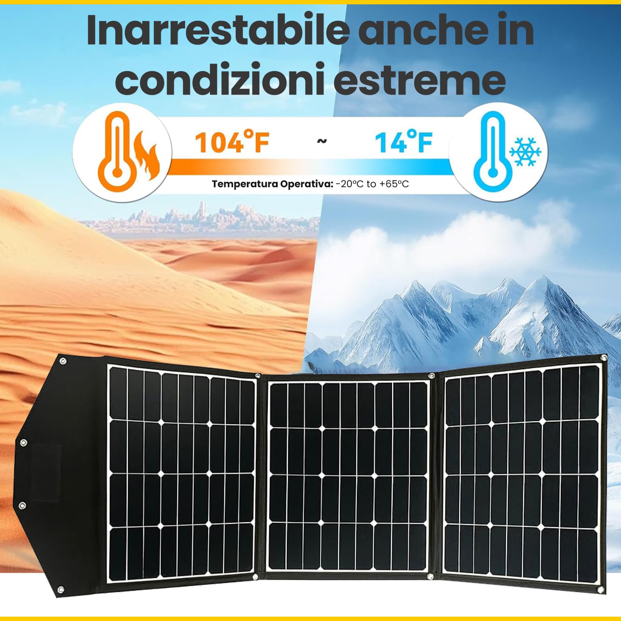 Offgridtec FSP-2 135W pannello solare pieghevole con celle solari ad alta efficienza senza regolatore di carica con pratico manico per il trasporto e spazio per cavi.campeggio viaggio barca, caravan
