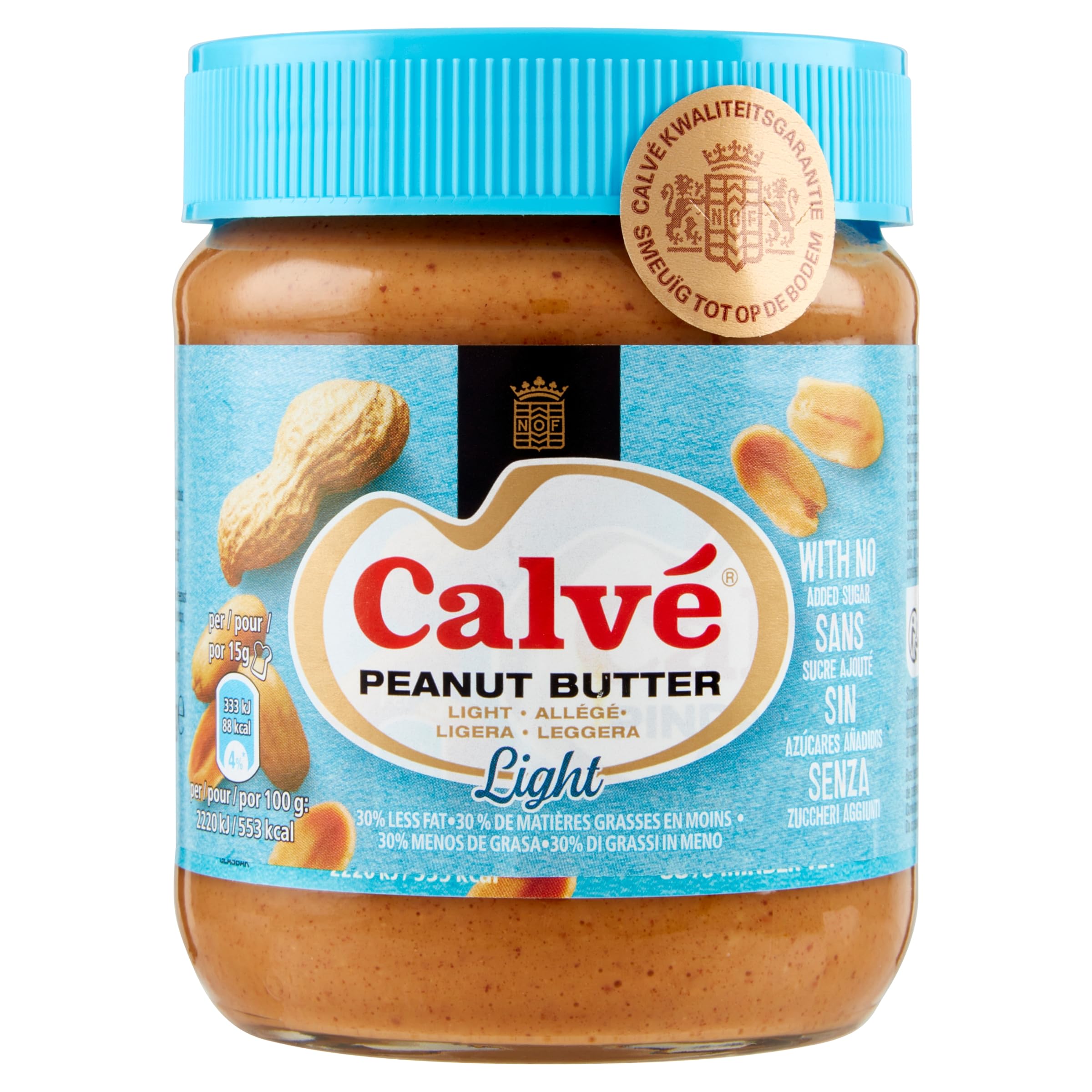 Mantequilla Light Peanut | Calvé | Mantequilla de maní Light | Peso total 350 gramos