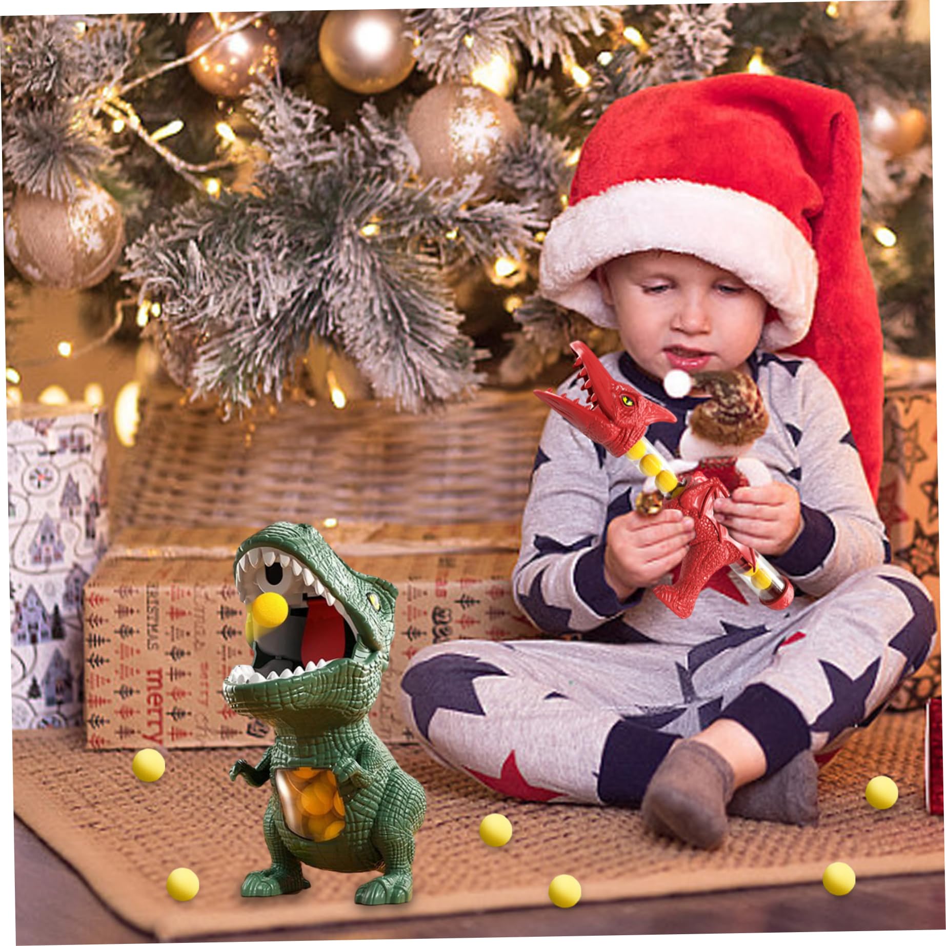 Juegos de tiro al blanco para niños de 3 años en adelante. Cabeza giratoria de 360°. Juegos de dinosaurios para practicar la coordinación mano-ojo. Juguetes de dinosaurios para niños con 12 pelot