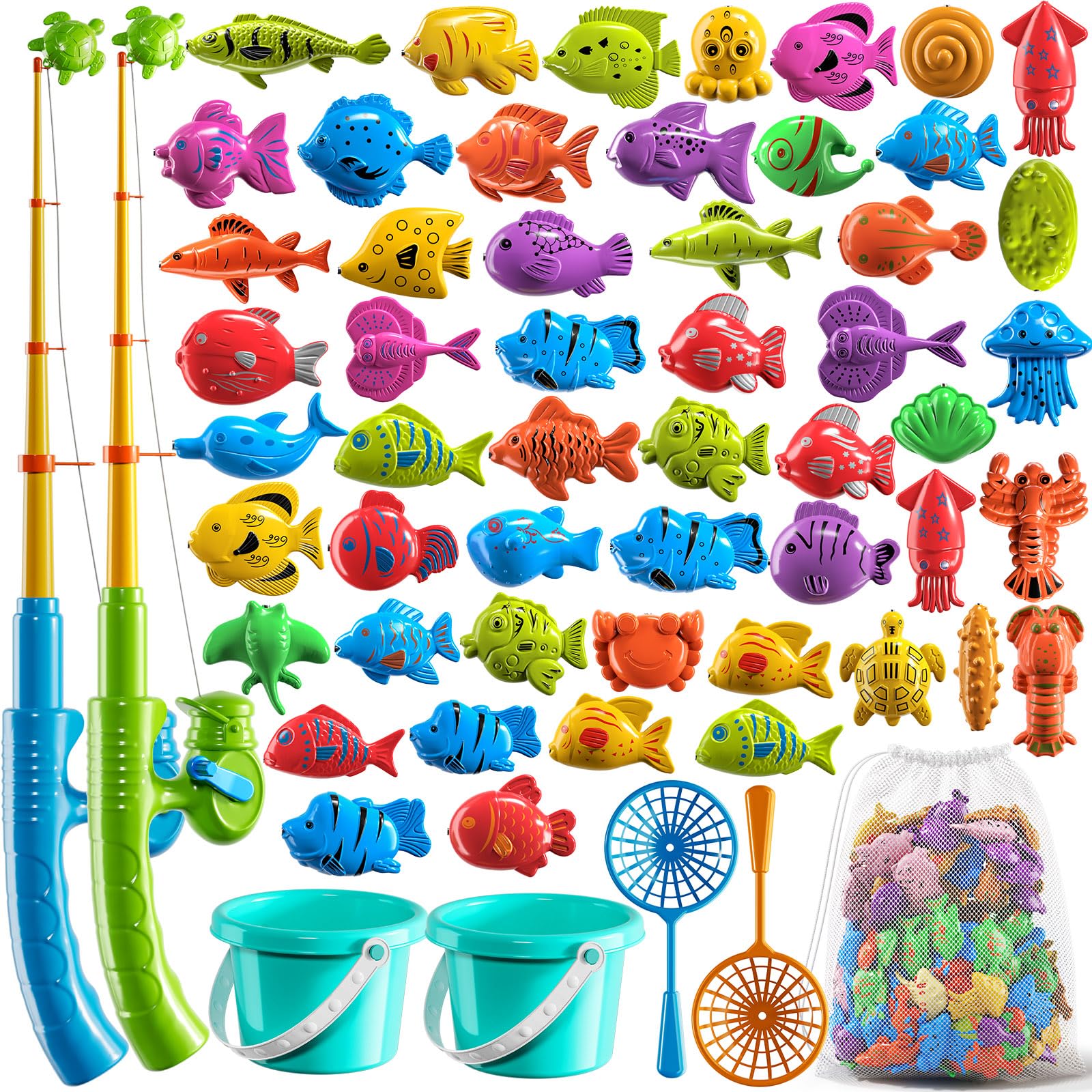 Amazon.com: NIPLOOOW Magnetic Fishing Game Pool Toys for Kids 3-5