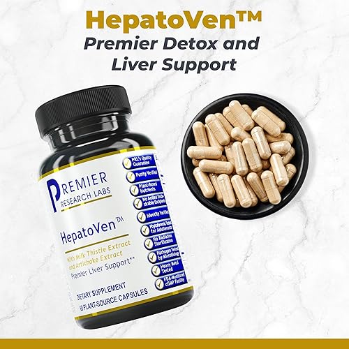 Miniatura 2 de Premier Research Labs HepatoVen - Apoya la desintoxicación y la salud del hígado - Cuenta con Reishi, pera espinosa orgánica, clorella, cúrcuma,