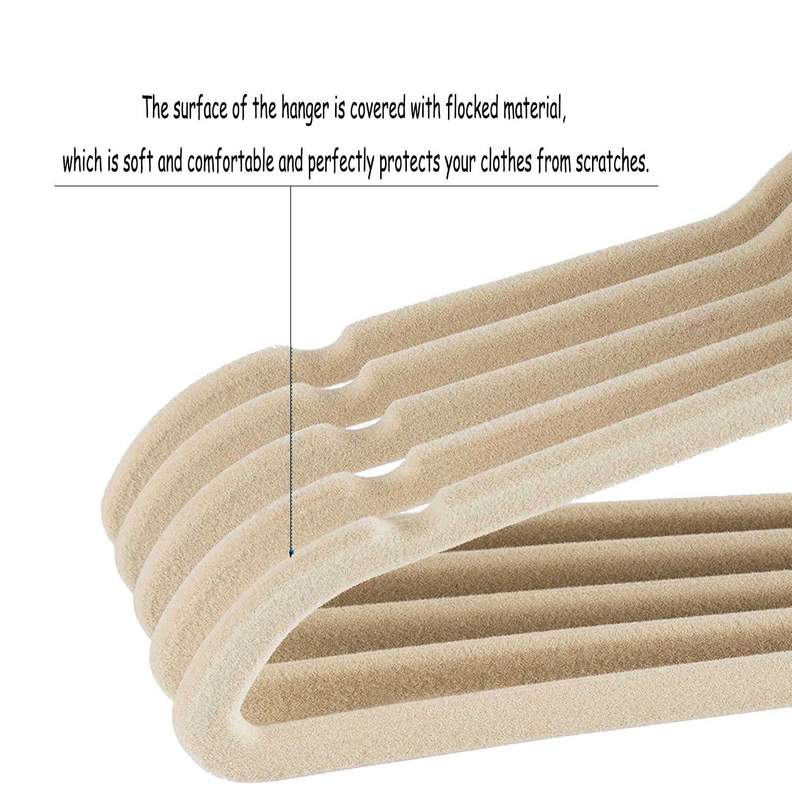 10 Grucce In Velluto Antiscivolo - Con Gancio Per Cravatte - Salvaspazio Per Armadio - Foto 8