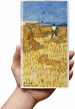 Pocket Calendar 2026-2028 Art Series, Monthly Planner to 2028 3.7" x 6.7" Perfect Purse Calendar, Pocket Agenda with Protective Plastic Sleeve-Harvest