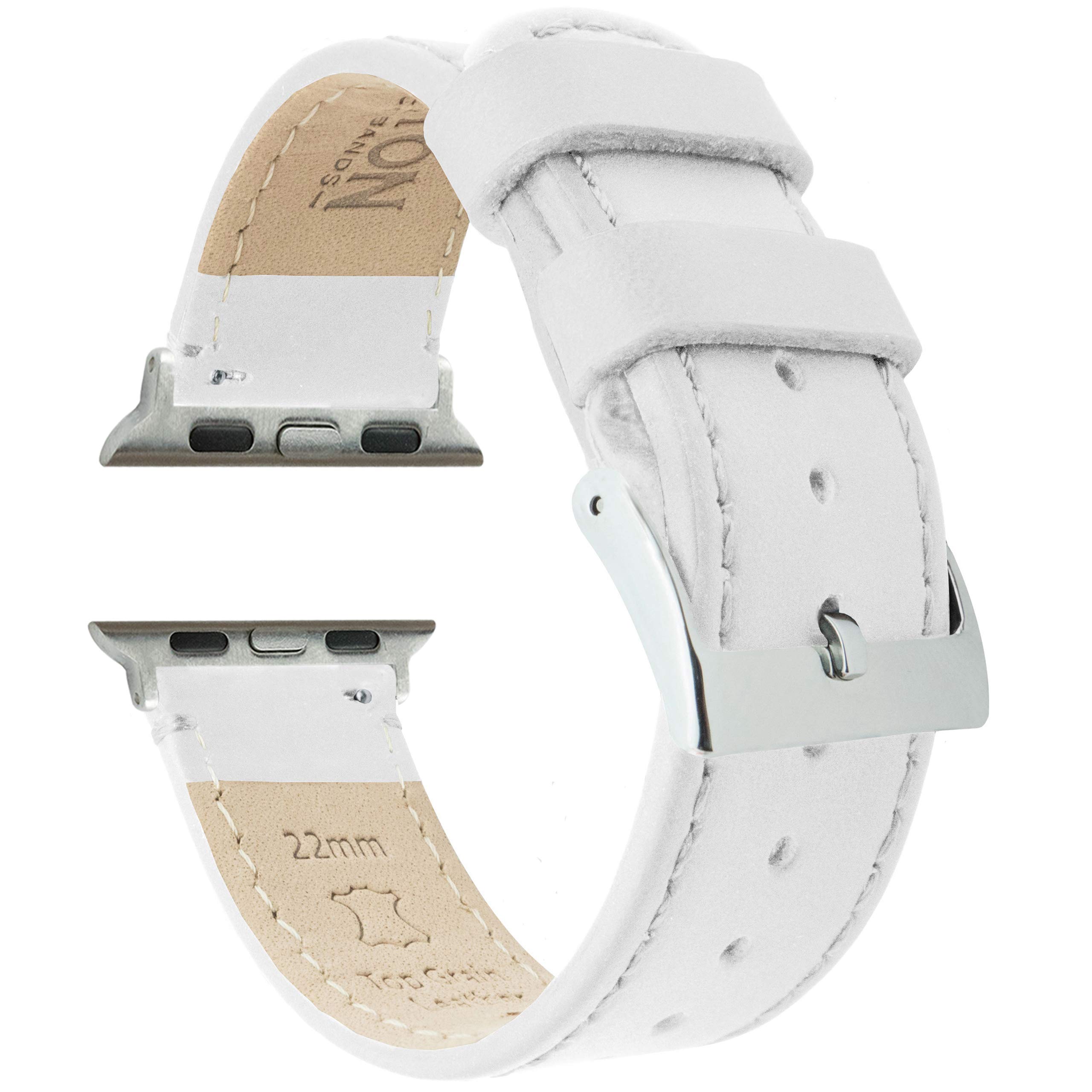 BARTON WATCH BANDS - Top Grain Leather Watch Bands Compatible with Apple Watch Models - 1, 2, 3, 4, 5, 6, 7, 8, 9, 10, SE, Ultra &amp; Ultra 2