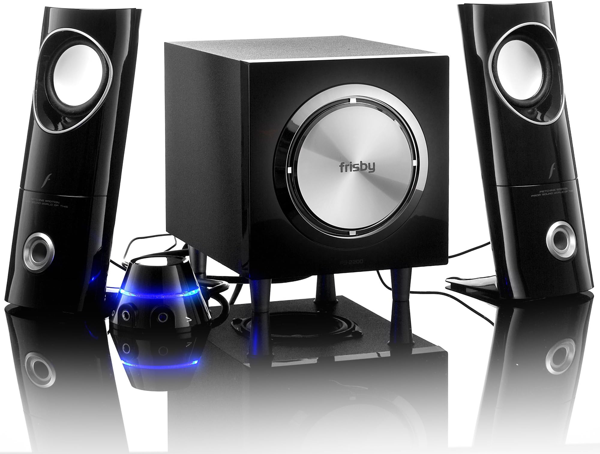 Frisby FS-2200 2.1 Speaker Multimedia System with Wired Audio Control for Desktops and Laptops