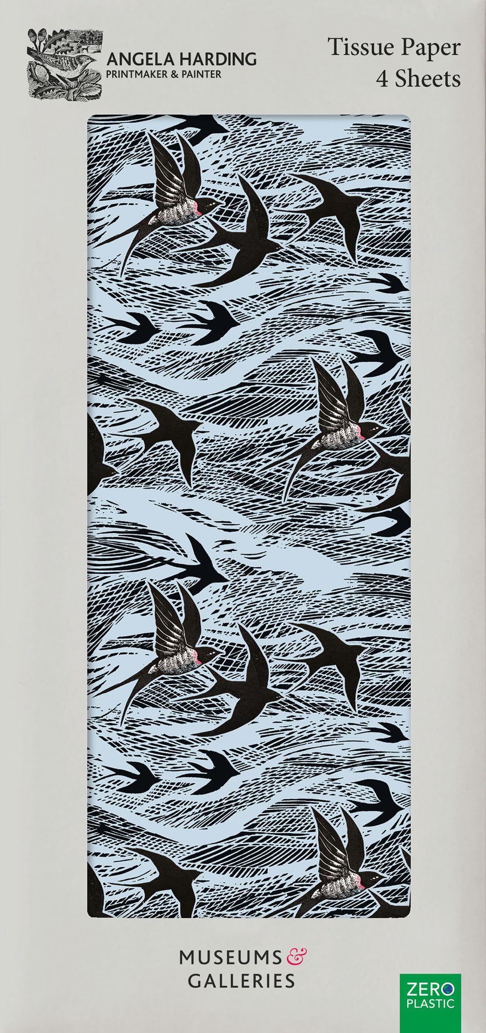 Museums & Galleries Swallows and Sea Pack of 4 Sheets of Tissue Paper