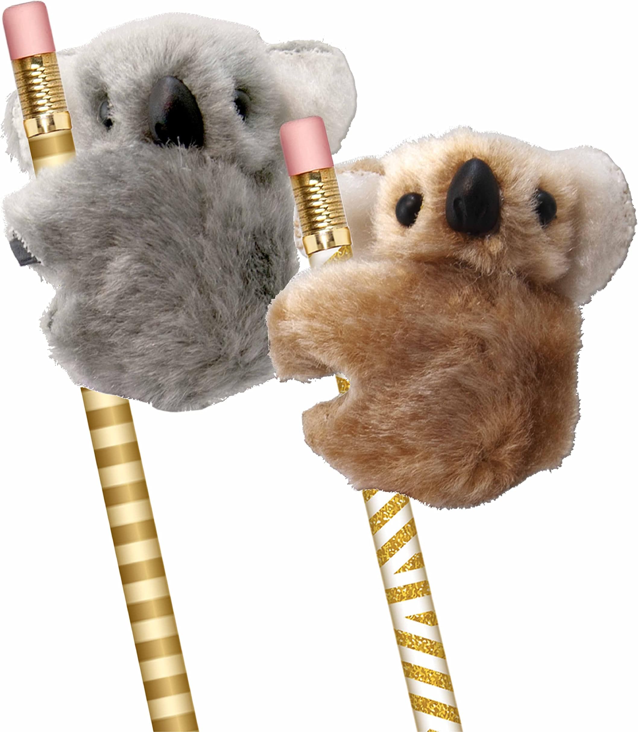 Giggle Time Koala Pencil Buddy (36) Pieces - Koala Stuffed Animal Pencil Toppers, Pencil Clip On, Koala Bear Prizes for Students, Kids’ Party Favor, Piñata Stuffer - 2 inches