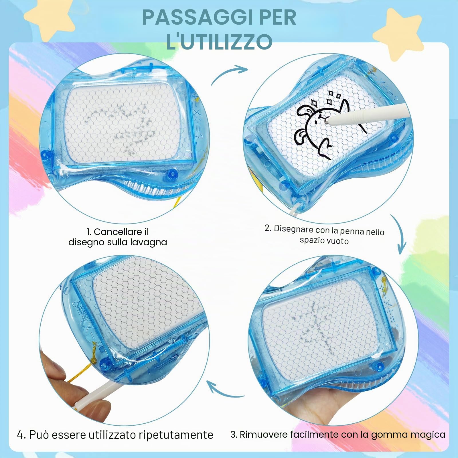 18 Pezzi Mini Lavagne Magnetiche da Disegno, Mini Lavagna Magica per Bambini, Lavagna Mmagica Bbomboniere, Compleanno Bambini Festa Riempitivi Portachiavi
