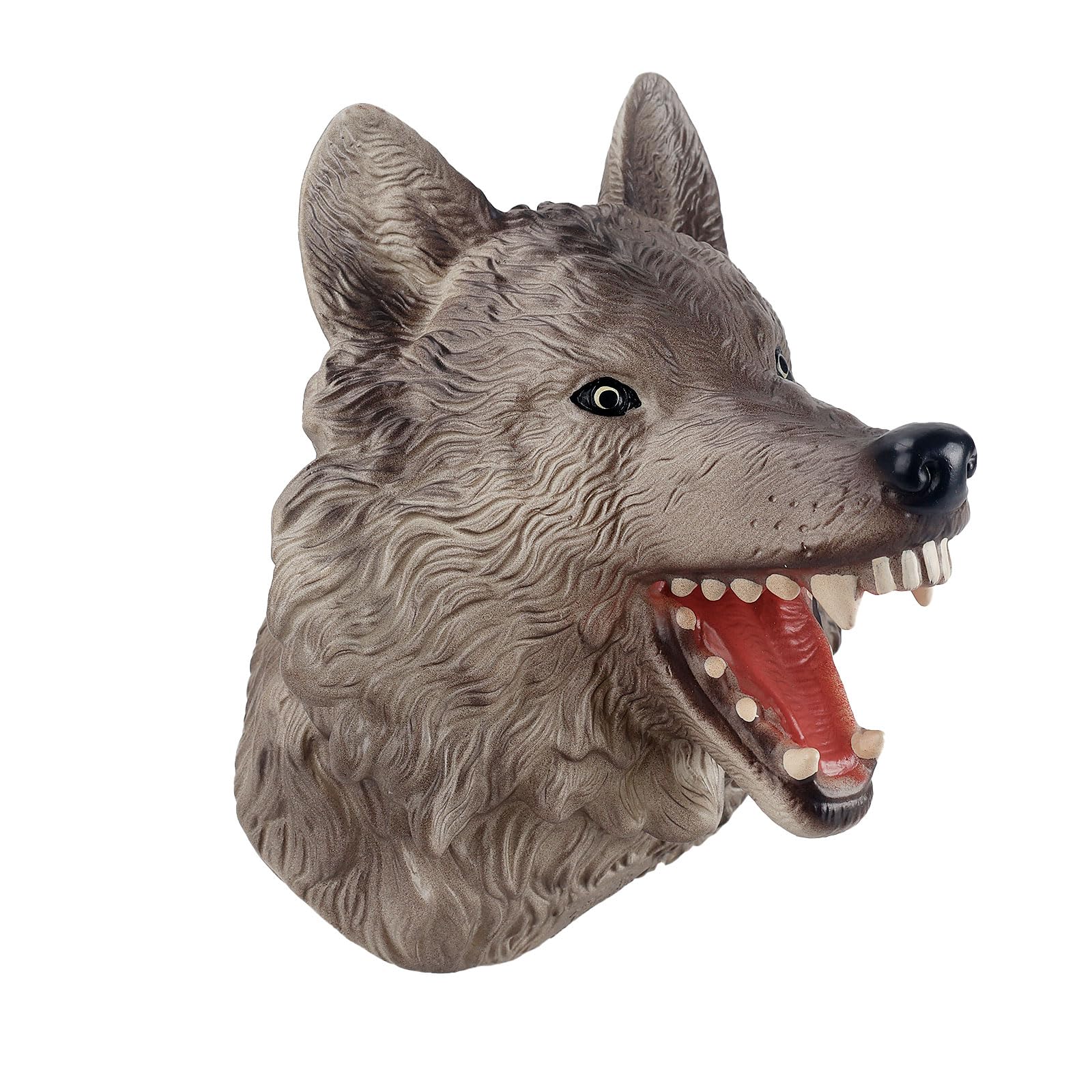 Andux Animal Hand Puppet Realistic Soft Rubber Interactive Role Play Hand Puppet Toys DWSO-01 (Wolf)