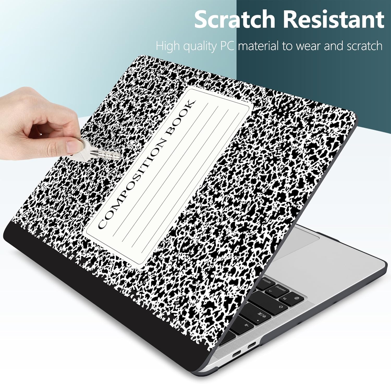 DONGKE for MacBook Pro 13 Inch Case 2023 2022-2016 Release M2 A2338 M1 A2251 A2289 A2159 A1989 A1706 Touch Bar & Touch ID, Hard Case Shell with USB C to USB Adapter&Keyboard Cover, Composition Book