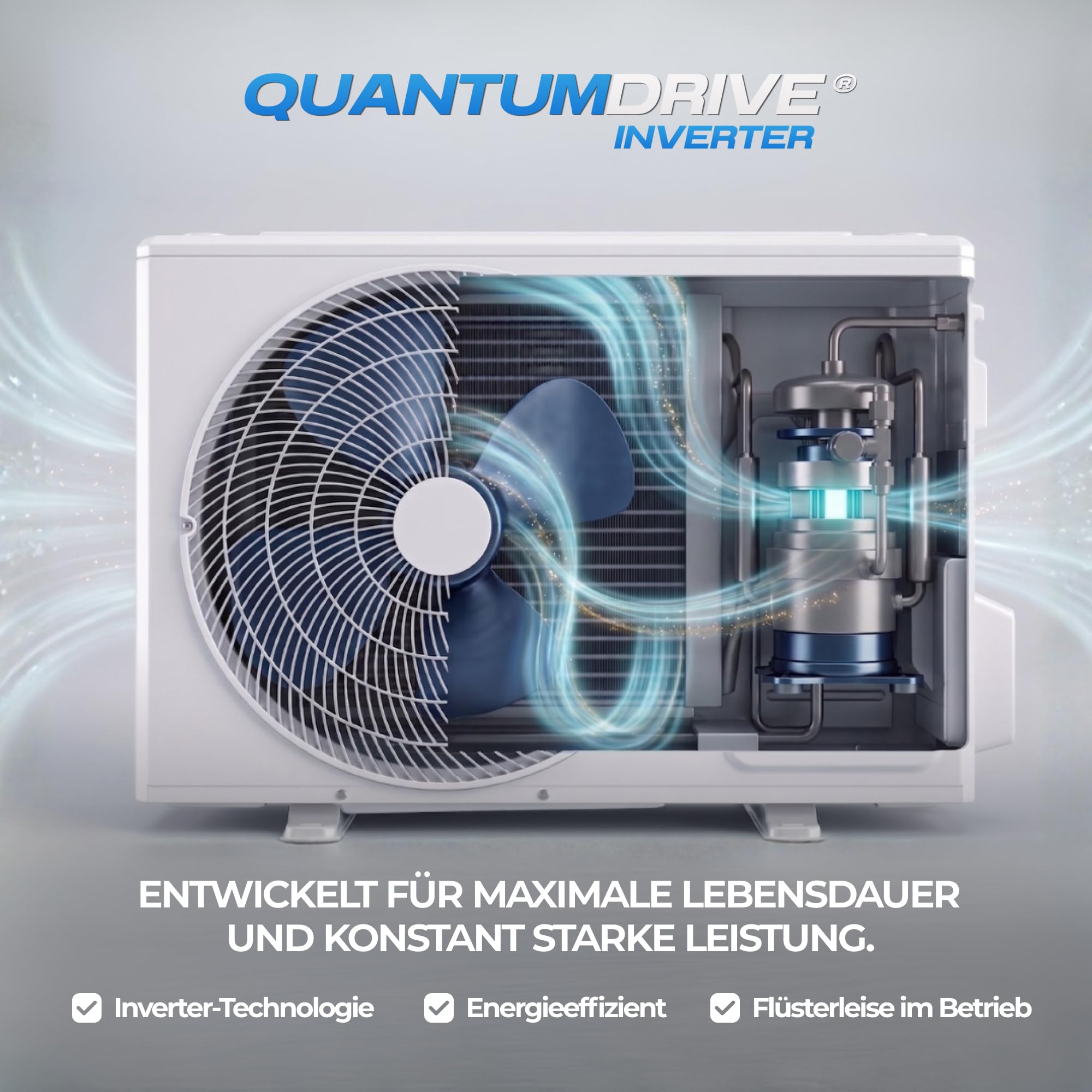 Kältebringer Split Klimaanlage 12000 BTU 3,7 kW R290 Kältemittel Heizfunktion WiFi App bis 60m² A+++