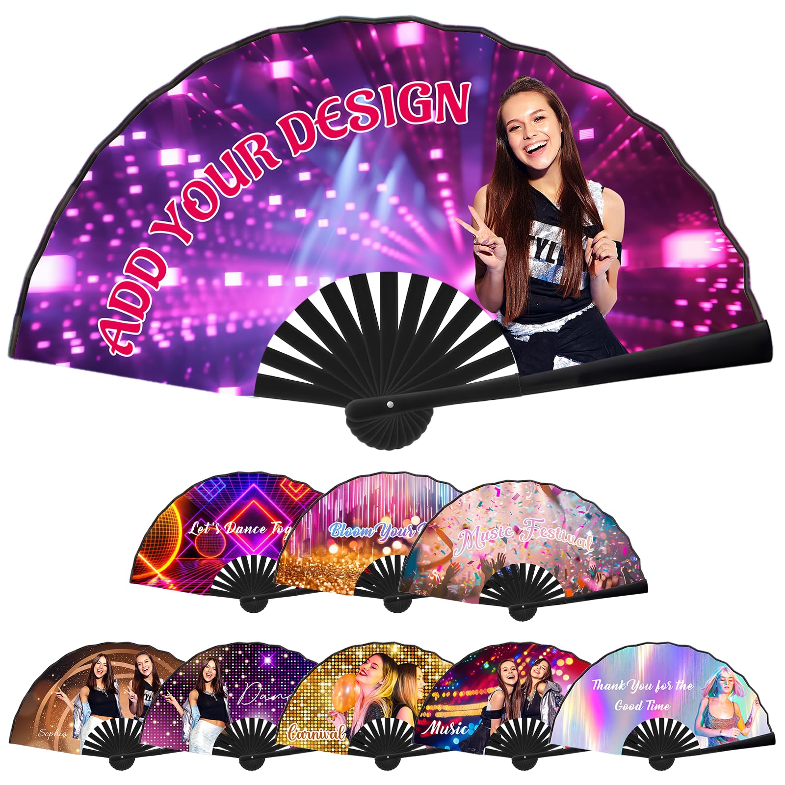 Custom Fans Personalized Fans for Line Dancing Folding Popping Fans for Wedding Dancing Concert Cosplay Party